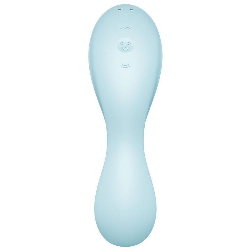 SATISFYER CURVY TRINITY 5 ESTIMULADOR Y VIBRADOR APP - AZUL